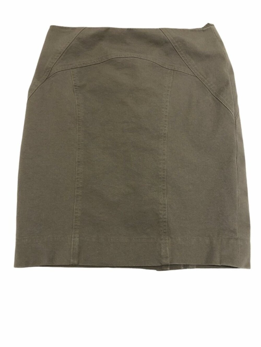 Etcetera Skirt Lined Pencil Taupe Gray Tan Beige Womens 4 Slit Midi Back Slit